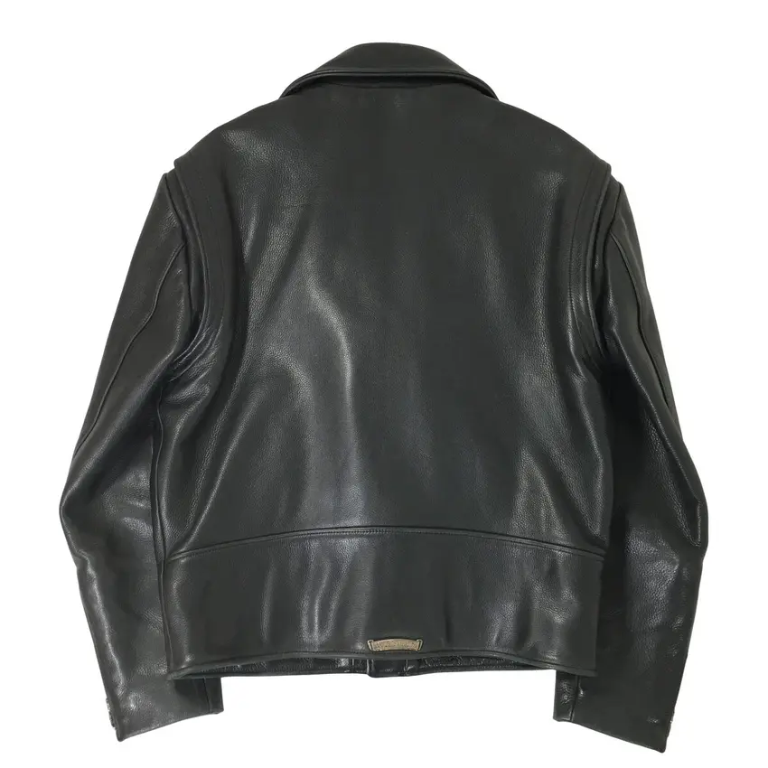 Chrome Hearts Leather Double Riders Jacket Cross Patch