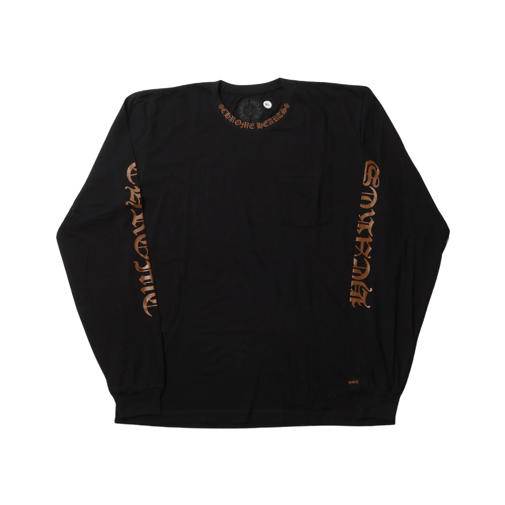 Chrome Hearts Neck Logo Pocket Long Sleeve T-Shirt Black
