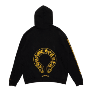 chrome hearts online exclusive hoodie black/yellow