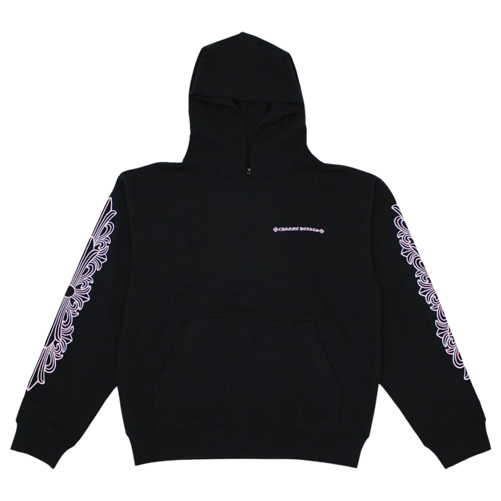 Chrome Hearts Matty Boy Shoulder Logo Hoodie Black Pink