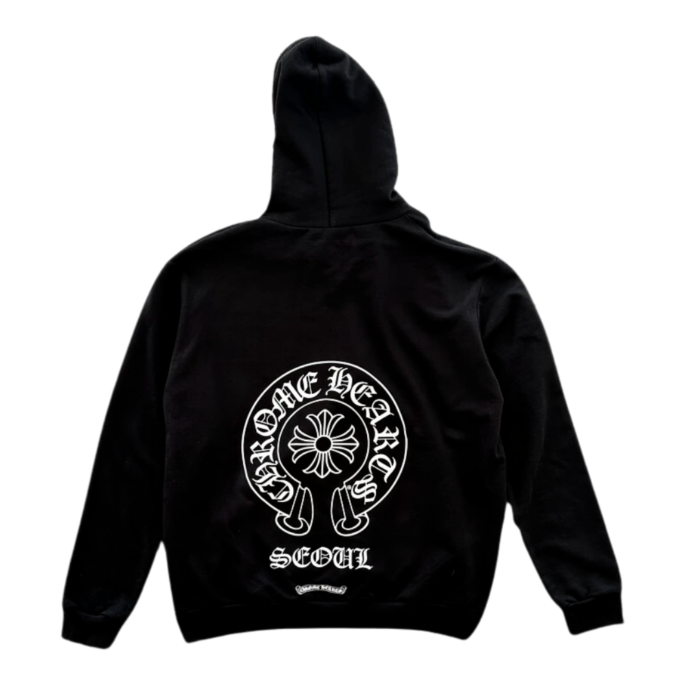 chrome hearts horseshoe seoul hoodie black