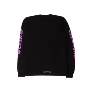 Chrome Hearts Neck Logo Long Sleeve T-Shirt Black/Pink