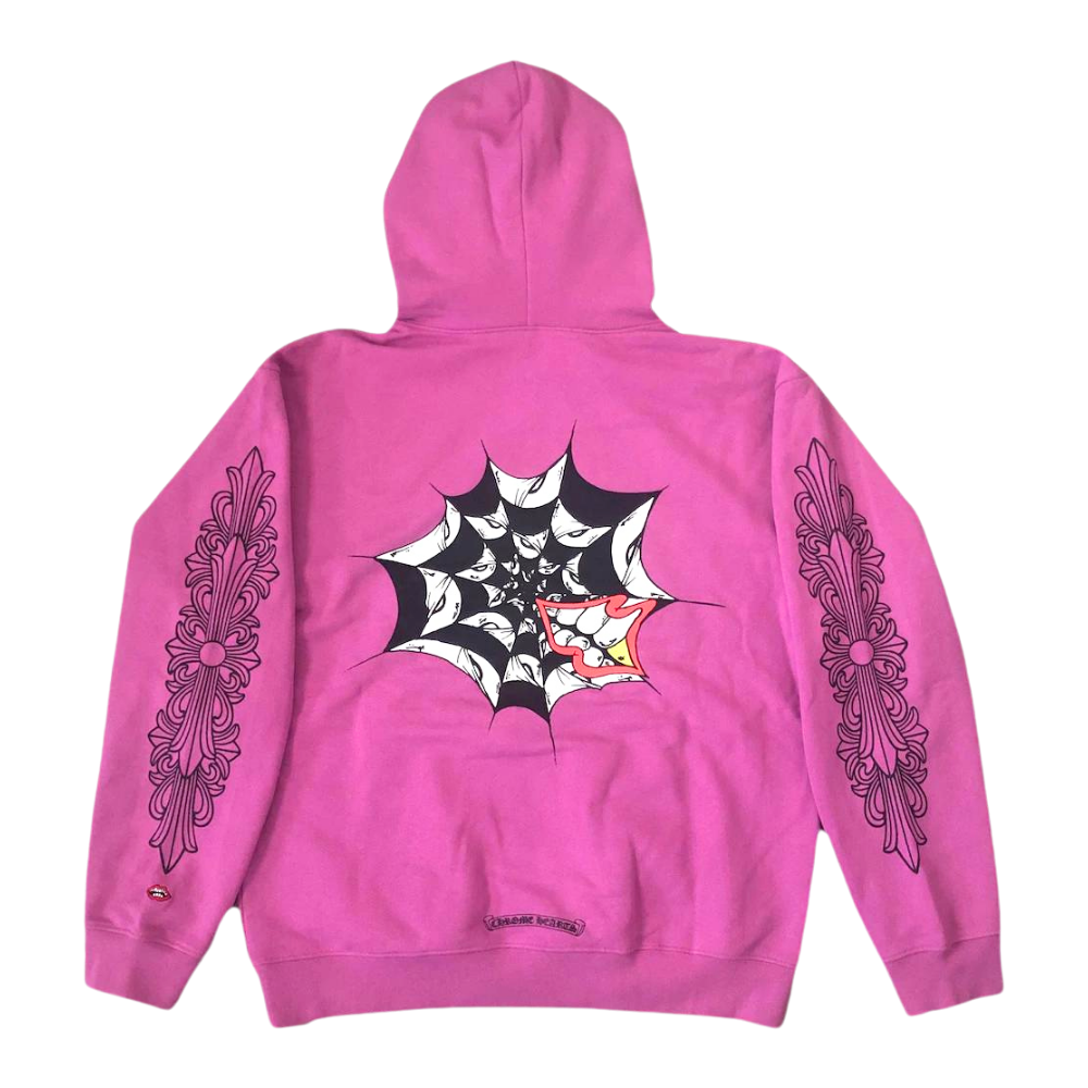 Chrome Hearts Matty Boy Spider Web Hoodie Purple