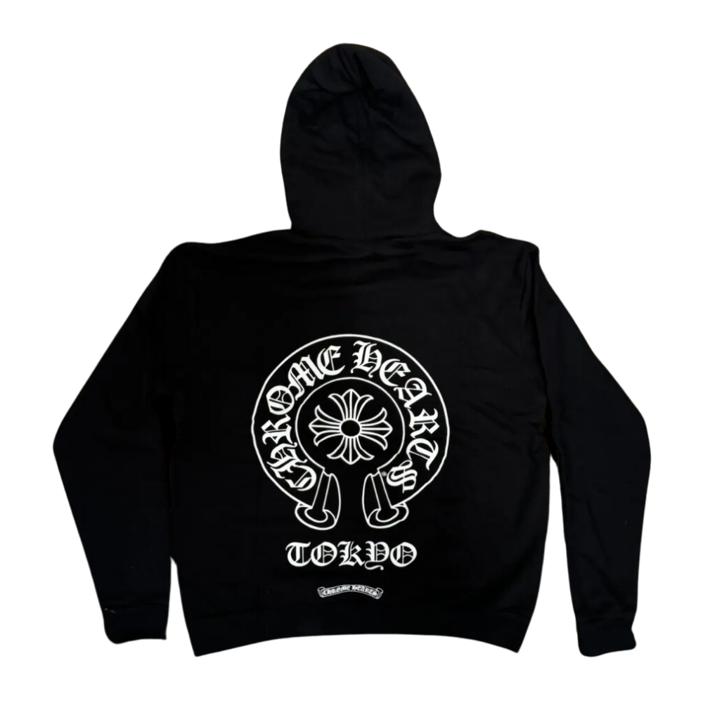 Chrome Hearts Tokyo Exclusive Zip Horseshoe Hoodie Black