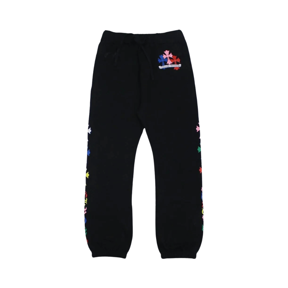 Chrome Hearts Cross Sweatpants 'Black/Multicolor' - F