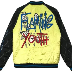 Chrome Hearts Matty Boy Flaming Young Reversible Souvenir Jacket Yellow & Black - B