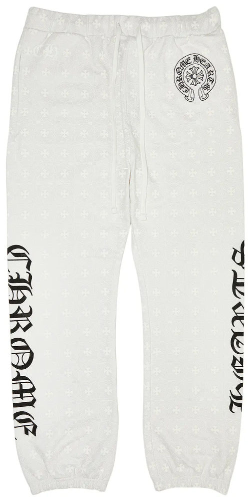 Chrome Hearts Monogram Sweatpants White - F