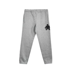 Chrome Hearts Triple Leather Cross Grey Sweatpants -F
