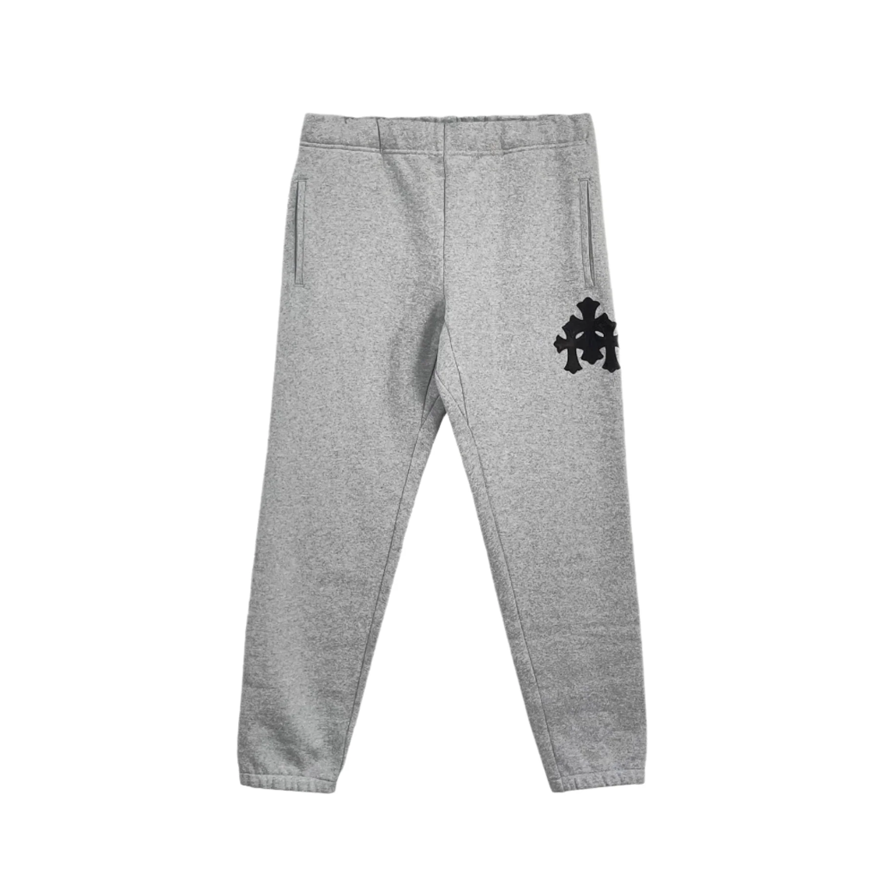 Chrome Hearts Triple Leather Cross Grey Sweatpants -F