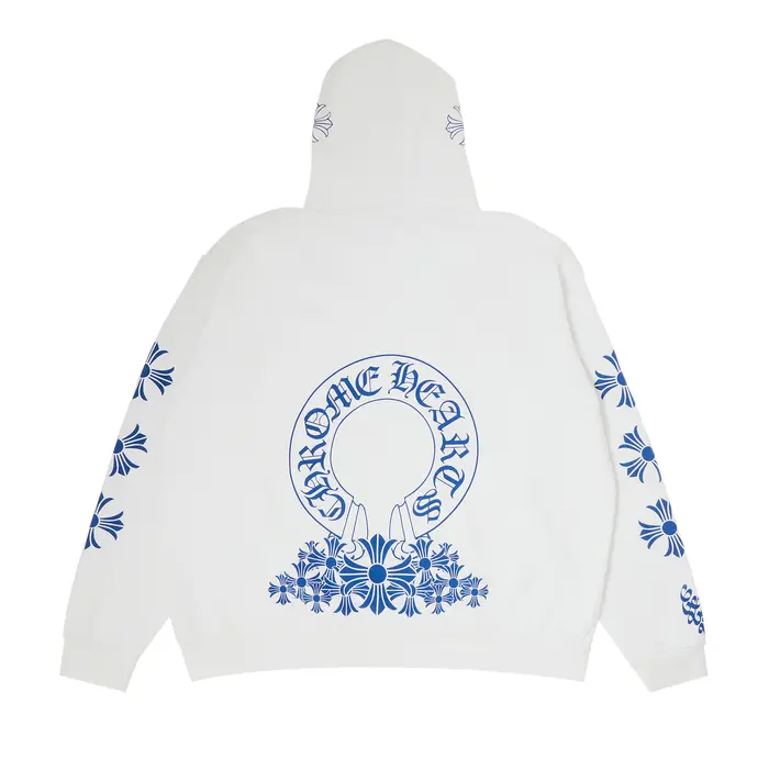 Chrome Hearts x Drake Friends & Family Hoodie 'White & Blue' - B