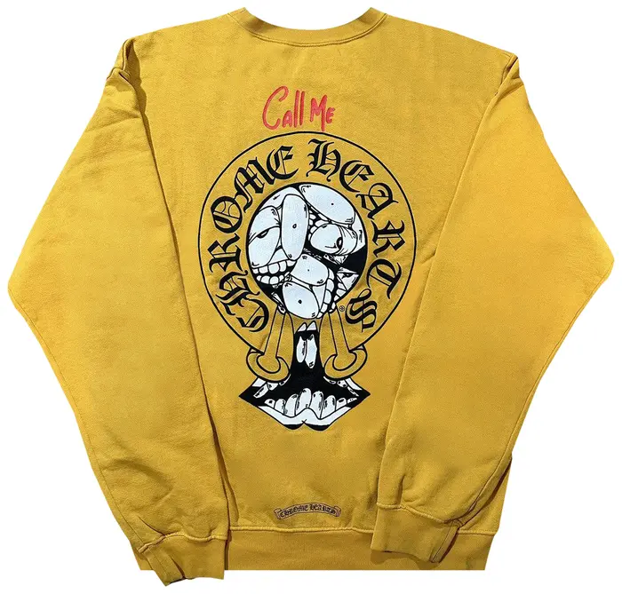Chrome Hearts x Matty Boy Call Me Sweatshirt 'Yellow' - B