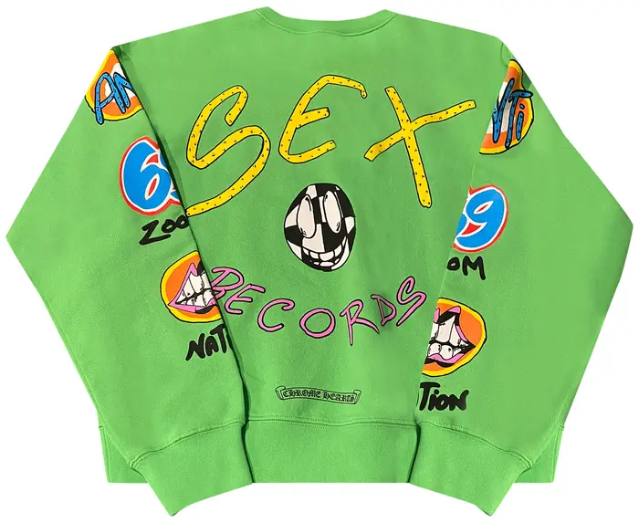 Chrome Hearts x Matty Boy Sex Records Crewneck 'Green' - B