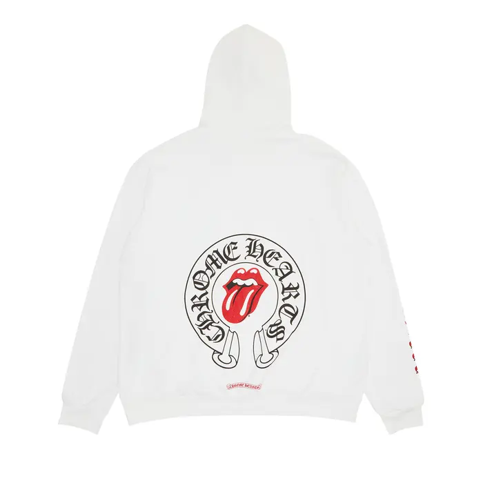 Chrome Hearts x Rolling Stone Lips Online Exclusive Hoodie 'White' - B