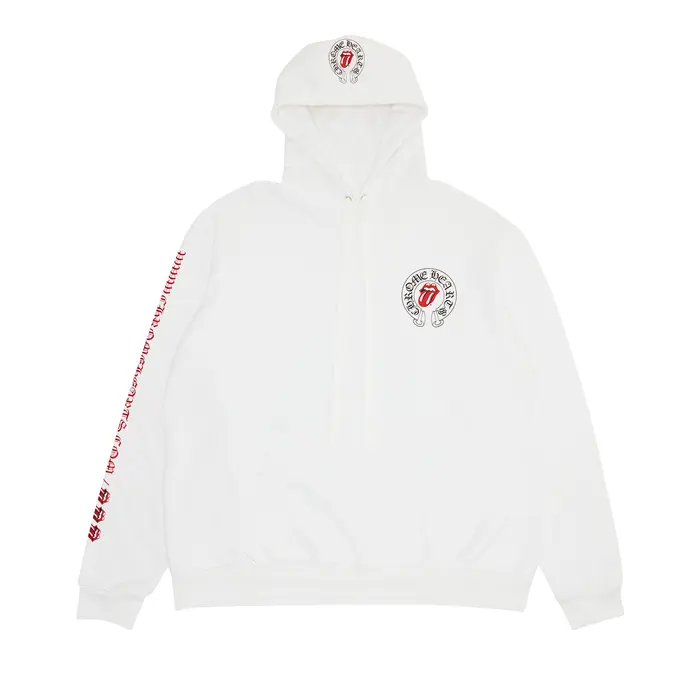 Chrome Hearts x Rolling Stone Lips Online Exclusive Hoodie 'White' - F