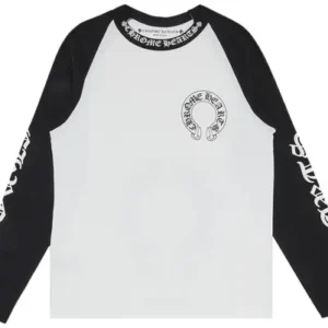 Chrome Hearts Horseshoe Neck Logo Shirt 'Black - White' - F