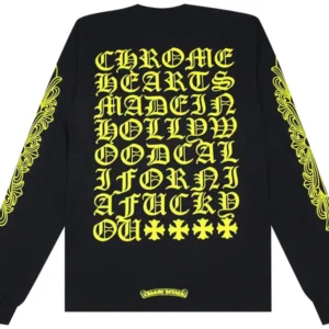 Chrome Hearts Made In Hollywood Pocket Long-Sleeve T-Shirt 'Black-Yellow' - B