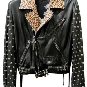 Chrome Hearts Cheetah Mapplethorpe Crossball JJ Dean Jacket 'Black & Cheetah' - F