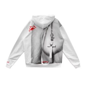 Chrome Hearts Laurie Lynn Stark Love You Portrait Red Letter Hoodie - B