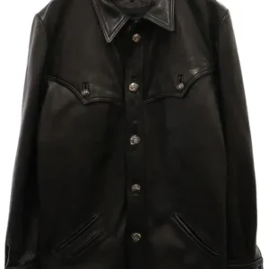 Chrome Hearts Leather Hunting Jacket 'Black' - F